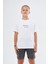 Bisiklet Yaka Palmiye Baskılı Beyaz Çocuk T-Shirt 1