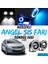 Citroen C Elysee 2012-2023 Uyumlu Üniversal Mercekli Angel Sis Farı Metal Su Geçirmez 76 mm Buz Mavi Halkalı Gündüz Farı Angel Eyes 2 Adet 1
