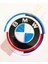 Bmw 50.yıl Logo Kaput,bagaj,direksiyon,jant (Newtpe Mavibeyaz 74mm) 1