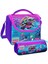 Pembe Mor Kaplumbağa Desenli Kız Çocuk Isı Yalıtımlı Beslenme Çantası ve Kalemlik Seti 1