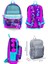 Kız Çocuk Mor Pembe Anime Kedi Desenli Ilkokul Okul Çanta Seti ve Bel Çantası 2
