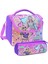 Pembe Mor Fashion Girl Desenli Kız Çocuk Isı Yalıtımlı Beslenme Çantası ve Kalemlik Seti 1