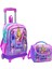Pembe Mor Dondurma Işıklı Tekerlekli Okul Çantası ve Beslenme Seti - Kız Çocuk 1