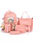 Kawaii Kız Okul Sırt Çantası, Iğneler ve Küçük Peluş Oyuncaklar ile Sevimli Kız Okul Çantası-Pembe (Yurt Dışından) 1