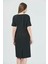 Tolga Saraçoğlu Kadın Yuvarlak Yaka Kısa Kol Şık Elbise BELB001 Siyah 4