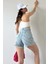 Paçası Püsküllü Desenli Denim Şort DFL4010 5