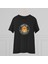 Unisex Hang On! Baskılı Siyah Basic Tshirt 1