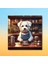 Kare Kanvas Kahve Köşesi Cafe Tablosu Barista Beyaz Terrier 3