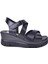 Iskarpin 23740-05 Siyah Kadın Deri Sandalet 1