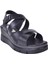 Iskarpin 23740-05 Siyah Kadın Deri Sandalet 2