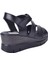 Iskarpin 23740-05 Siyah Kadın Deri Sandalet 4