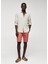 Slim Fit Pamuklu Mikro Baskılı Bermuda Şort 7