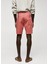 Slim Fit Pamuklu Mikro Baskılı Bermuda Şort 8