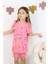 Harika Kids Kız Çocuk Pamuklu Penye Kumaş Baskılı Şortlu Pijama Takımı 3