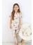 Kız Çocuk Pamuklu Penye Kumaş Baskılı Pijama Takımı 1