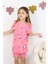 Kız Çocuk Pamuklu Penye Kumaş Baskılı Şortlu Pijama Takımı 3