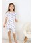 Kız Çocuk Pamuklu Penye Kumaş Baskılı Şortlu Pijama Takımı 2