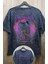 Unisex Kuru Kafa Mor Metallica Sırt Baskılı Yıkamalı Tişört, Oversize Rock-Metal Baskılı T-Shirt 1