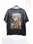 Unisex Sırt Baskılı One Piece Gear 5 Luffy Vintage Tişört, Oversize Anime Baskılı Yıkamalı T-Shirt 3