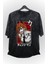 Unisex Chainsaw Man Power Yıkamalı Tişört, Oversize Anime Baskılı Eskitme T-Shirt 1