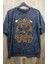 Unisex Municipal Waste Baskılı Yıkamalı Tişört, Oversize Rock-Metal Baskılı Eskitme T-Shirt 1