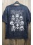 Unisex Slipknot Sırt Baskılı Yıkamalı Tişört, Oversize Rock-Metal Baskılı Eskitme T-Shirt 2