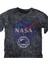 Unisex Nasa Baskılı Yıkamalı Tişört, Oversize Nasa Baskılı Retro T-Shirt 1