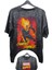 Unisex Ghost Rider Baskılı Yıkamalı Tişört, Oversize Marvel Comics Baskılı Retro T-Shirt 1