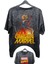 Unisex Captain Marvel Baskılı Yıkamalı Tişört, Oversize Marvel Comics Baskılı Retro T-Shirt 1