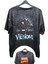 Unisex V3 Venom Ex2 Baskılı Yıkamalı Tişört, Oversize Marvel Comics Baskılı Eskitme T-Shirt 1