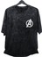 Unisex Demir Adam Baskılı Yıkamalı Tişört, Oversize Avengers Baskılı Eskitme T-Shirt 3