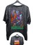 Unisex Nebula Baskılı Yıkamalı Tişört, Oversize Marvel Comics Baskılı Retro T-Shirt 1