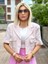 51399 Çizgili Crop Ceket Pembe 1