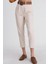 50571 Kemerli Skinny Gabardin Pantolon Taş 1