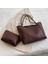 2'si 1 Arada Kadın Yüksek Kapasiteli Tote Çanta Deri Bayan Omuz Çantası Handbags Clutch (Yurt Dışından) 4