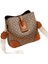 Moda Kova Çanta Retro Mektup Baskı Omuz Çantası Crossbody Çanta Kadın Çanta Çanta (Yurt Dışından) 2