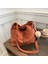 Kore Tarzı Niş Rahat Edebi Kanvas Kova Çanta, Kadınlar Için Moda Büzme Ipli Omuz Çantası, Internet Ünlü Ili Naylon Crossbody Çanta (Yurt Dışından) 2