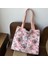 Renkli Çiçekli Çanta Çift Katmanlı Büyük Kapasiteli Kız Öğrenci Alışveriş ve Işe Gidip Gelme Omuz Çantası (Yurt Dışından) 1