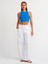 20820 Dikiş Efektli Crop Top-Saks 3
