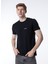 Bisiklet Yaka Düz Siyah Erkek T-Shirt 24EU1M0F01JP400_T-SHIRT 1