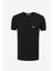 Bisiklet Yaka Düz Siyah Erkek T-Shirt 24EU1M0F01JP400_T-SHIRT 3