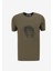 Bisiklet Yaka Baskılı Kahve Erkek T-Shirt 24EU1P0F011P400_T-SHIRT 2