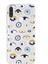 Samsung Galaxy A11 ile Uyumlu 1mm Slim Fit Nazar Boncuğu 2 Baskılı Şeffaf Silikon Kılıf 1