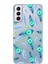 Samsung Galaxy S21 Plus ile Uyumlu 1mm Slim Fit Nazar Boncuğu 3 Baskılı Şeffaf Silikon Kılıf 1