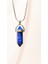 Lapis Lazoli Doğal Taşı Zincirli El Yapımı Tasarımlı Kolye Uç: 3,5 cm Zincir: 20 cm Kutulu 1