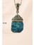 Lapis Doğal Taşı Zincirli El Yapımı Kolye Uç: 3 cm Zincir: 20 cm Kutulu 3