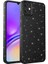 Bilişim Aksesuar Galaxy A05 Uyumlu Sah Kılıf Kamera Korumalı Simli Lüks Zore Koton Kapak-Pembe Koyu 3
