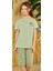 Haki Kız Çocuk Pijama Takımı - Elsima - Haki - 9 Yaş - B3137-HAKİ-9 Yaş 3