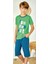Yeşil Erkek Çocuk Pijama Takımı - Elsima - Yeşil - 4 Yaş - A3025-YEŞİL-4 Yaş 2