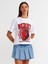 31064 Baskılı Bisiklet Yaka T-Shirt-Beyaz 1